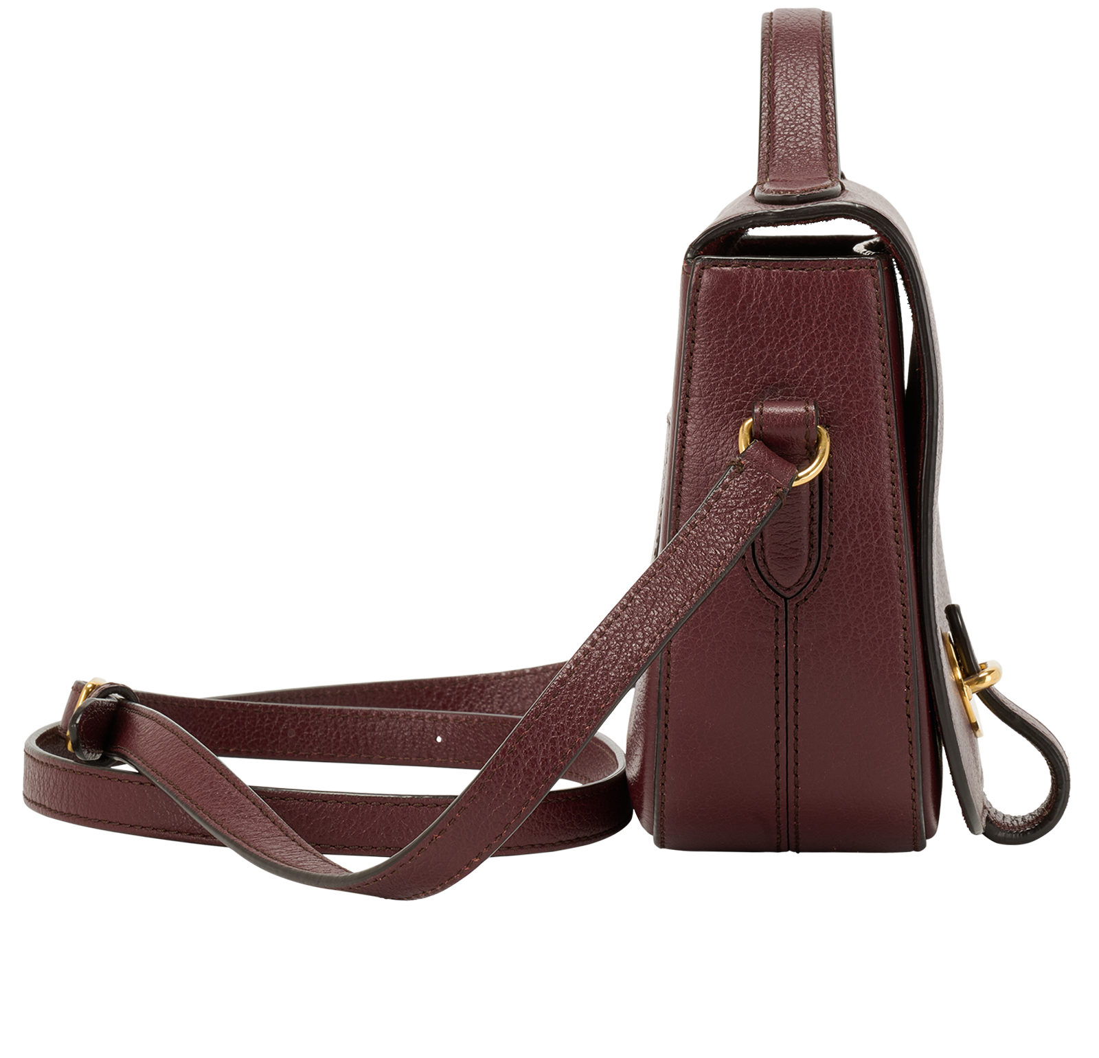 Tenby, &pound;350, Handbags, Burgundy, Leather, Side view